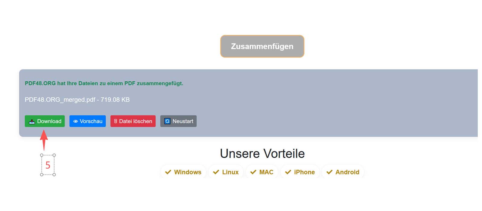 Methoden zum Zusammenführen von PDFs